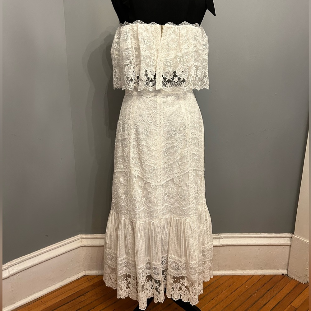 SALONI Skirt & Top in Ivory Lace, size 6 - Picture 5 of 16